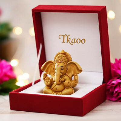Car Dashboard Ganesh Ji Statue Brown